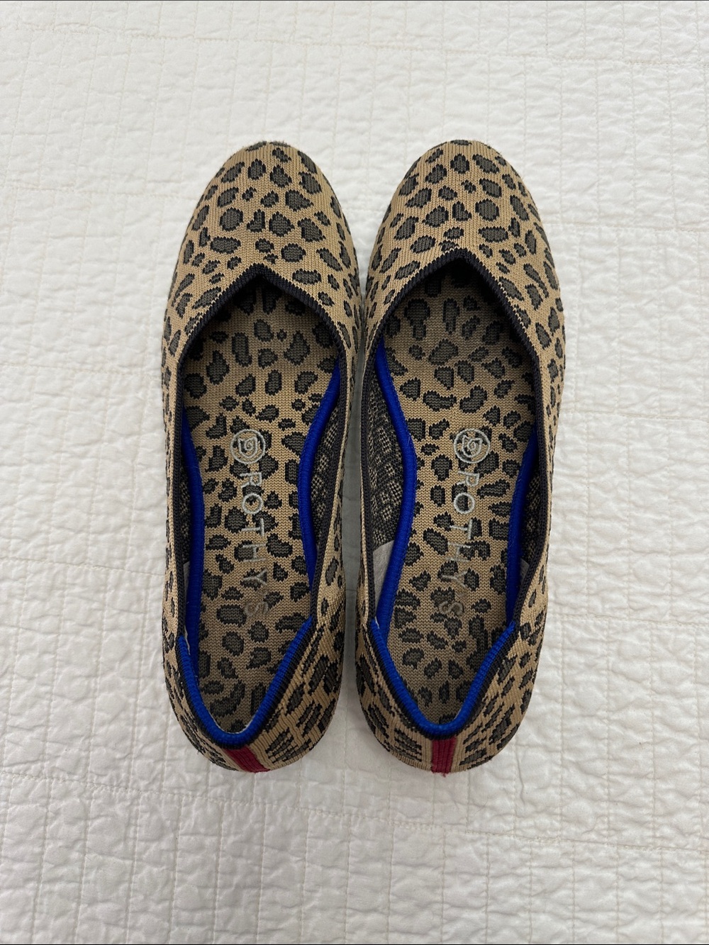 Rothy’s Cheetah Print Size 8 Ballet Flat Comfort - Picture 3 of 5